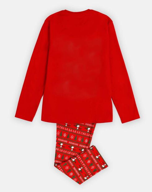 Pyjama haut à manches longues & pantalon rouge