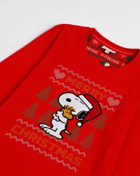 Pyjama haut à manches longues & pantalon rouge