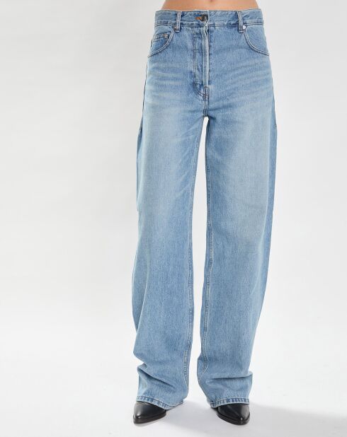 Weite blaue Jeansjeans