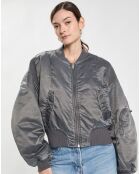 Veste Bombers Reb Cropped gris foncé