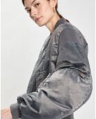 Veste Bombers Reb Cropped gris foncé