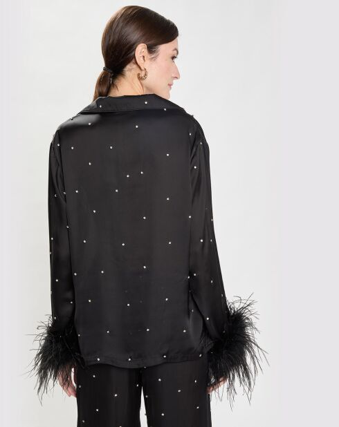 Chemise Plumes Lounge noire