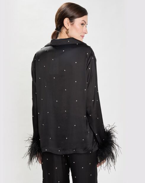 Chemise Plumes Lounge noire