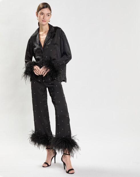 Chemise Plumes Lounge noire