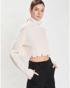 Pull en Laine mélangée Deconstructed Turtle Neck Knit beige clair
