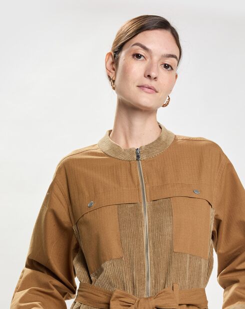Combinaison Riba Ripsto Corduroy marron clair