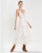 Robe Baylin Lace Slip écrue