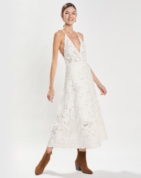 Robe Baylin Lace Slip écrue