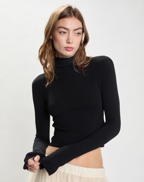 Top Fitted Knit noir