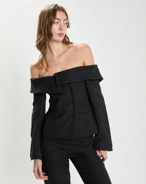 Top Off Shoulder Suiting noir