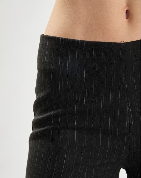 Pantalon Mid Waist Straight Leg noir