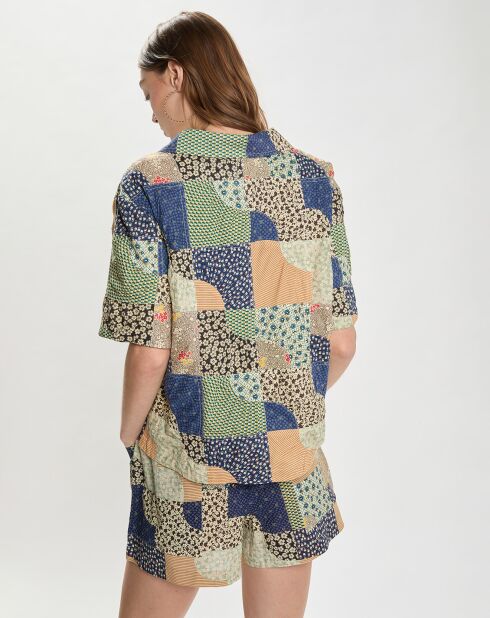 Chemise Louie Patchwork Down kaki