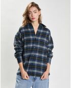 Chemise en Laine mélangée Flannel bleu marine