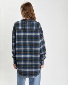 Chemise en Laine mélangée Flannel bleu marine