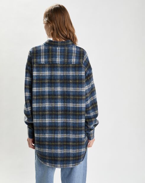 Chemise en Laine mélangée Flannel bleu marine