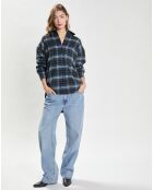 Chemise en Laine mélangée Flannel bleu marine
