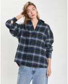 Chemise en Laine mélangée Flannel bleu marine