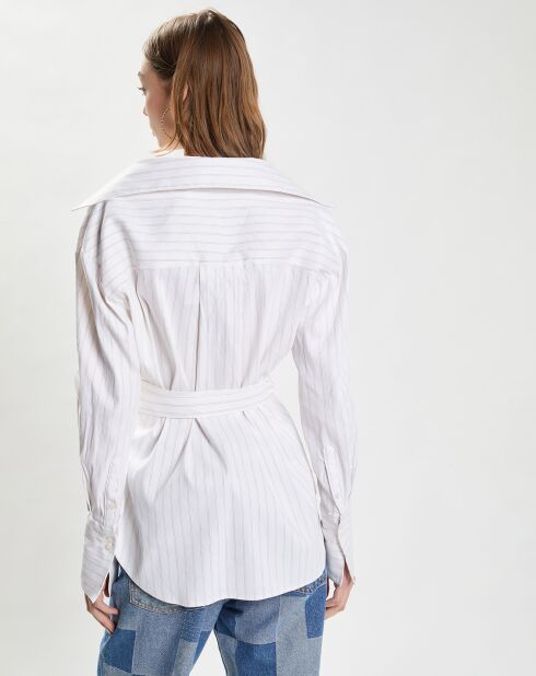 Chemise en Lin mélangé Wrap écrue