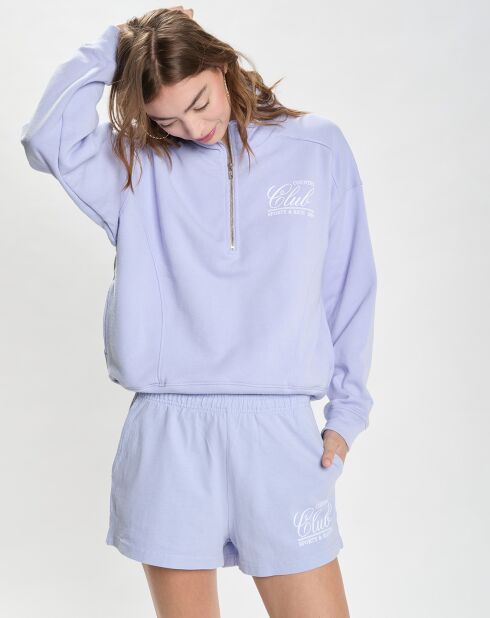 Sweat 94 Country Club Quarter Zip bleu clair