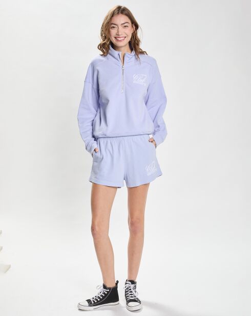 Sweat 94 Country Club Quarter Zip bleu clair