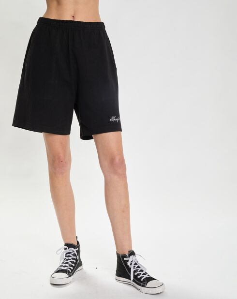 Short Cursive Logo Gym noir