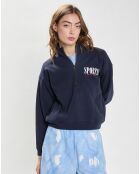 Sweat Sports Quarter Zip bleu marine
