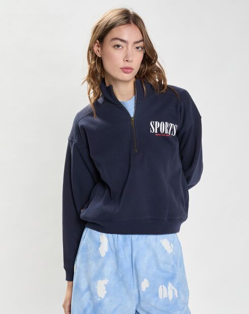 Sweat Sports Quarter Zip bleu marine