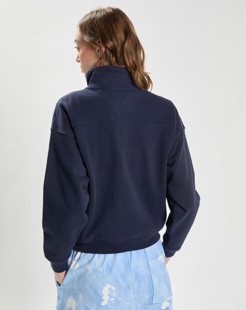 Sweat Sports Quarter Zip bleu marine