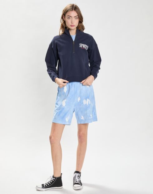 Sweat Sports Quarter Zip bleu marine