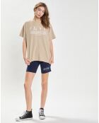 Short Wellness Biker bleu/blanc