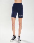 Short Wellness Biker bleu/blanc