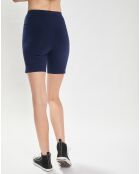 Short Wellness Biker bleu/blanc