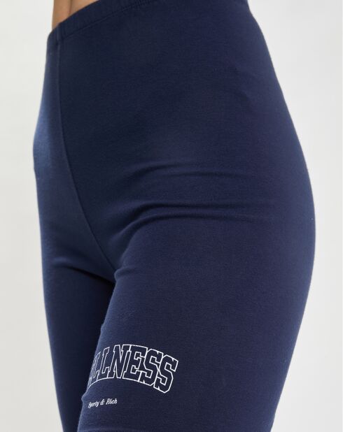 Short Wellness Biker bleu/blanc