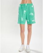 Short Wellness Ivy Gym Tie Dye vert/blanc