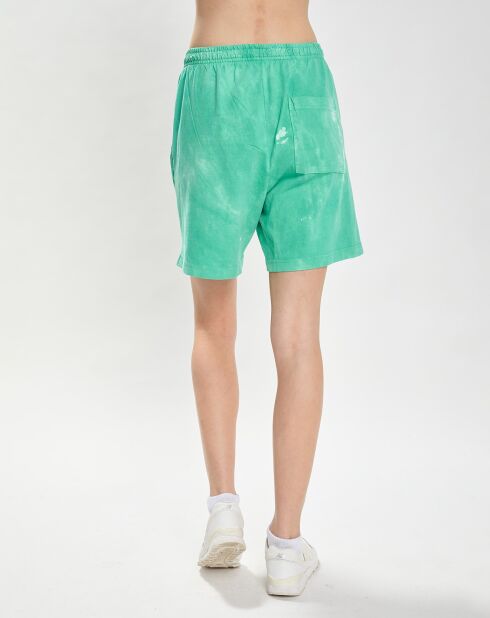 Short Wellness Ivy Gym Tie Dye vert/blanc