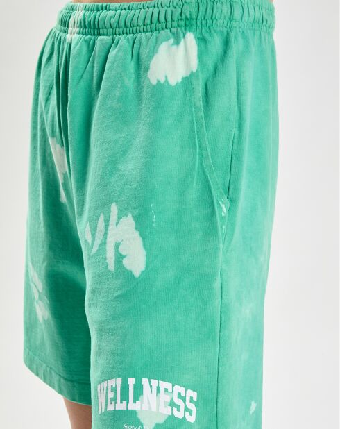 Short Wellness Ivy Gym Tie Dye vert/blanc
