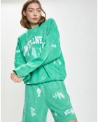 Sweat Wellness Ivy Tie Dye Crewneck vert/blanc
