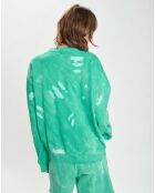 Sweat Wellness Ivy Tie Dye Crewneck vert/blanc