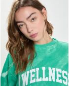Sweat Wellness Ivy Tie Dye Crewneck vert/blanc