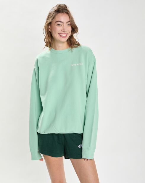 Sweat Self Love Club Crewneck vert/écru