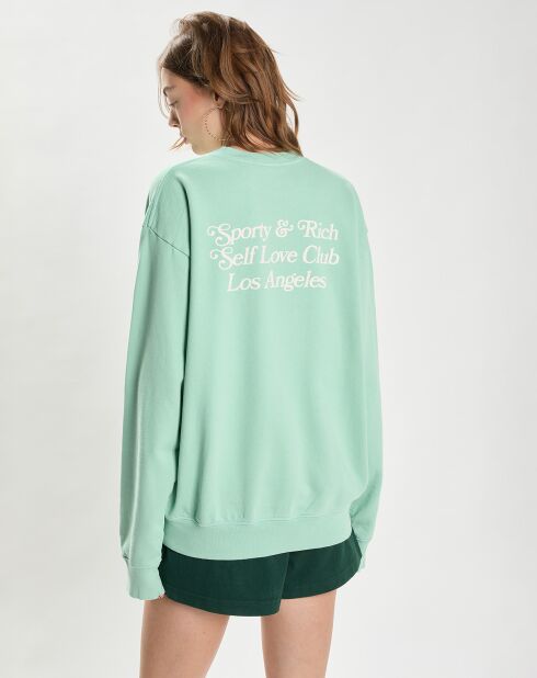 Sweat Self Love Club Crewneck vert/écru