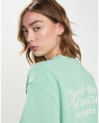 Sweat Self Love Club Crewneck vert/écru
