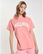 T-Shirt Wellness Ivy rose/blanc