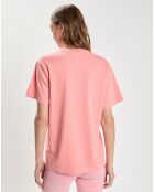 T-Shirt Wellness Ivy rose/blanc