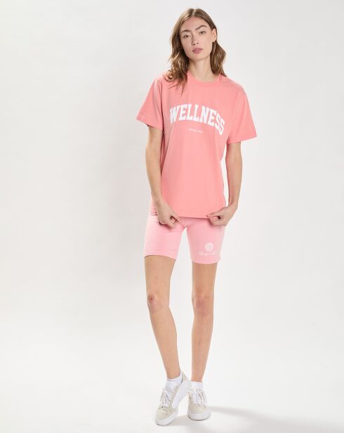 Short Country Crest Biker rose/blanc