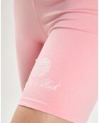 Short Country Crest Biker rose/blanc