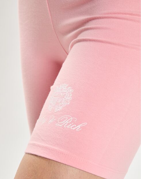 Short Country Crest Biker rose/blanc