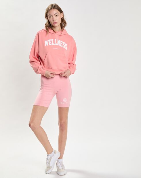 Sweat Wellness Ivy Cropped rose/blanc