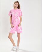 Short Wellness Ivy Tie Dye Gym rose/blanc