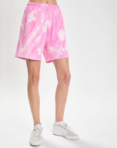 Short Wellness Ivy Tie Dye Gym rose/blanc